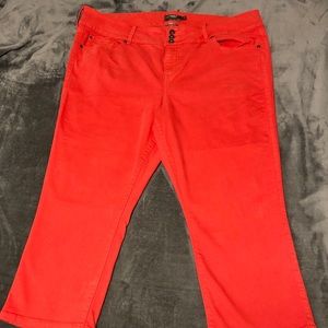 Torrid red crop jeggings